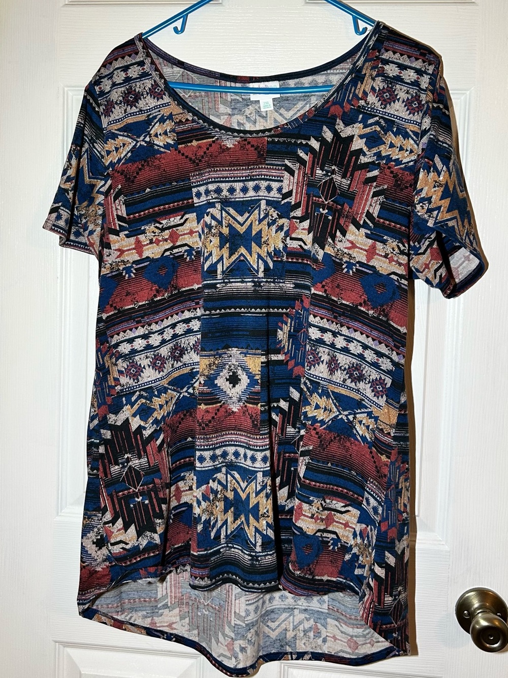 LuLaRoe Short Sleeve Aztec Geometric Print Tee